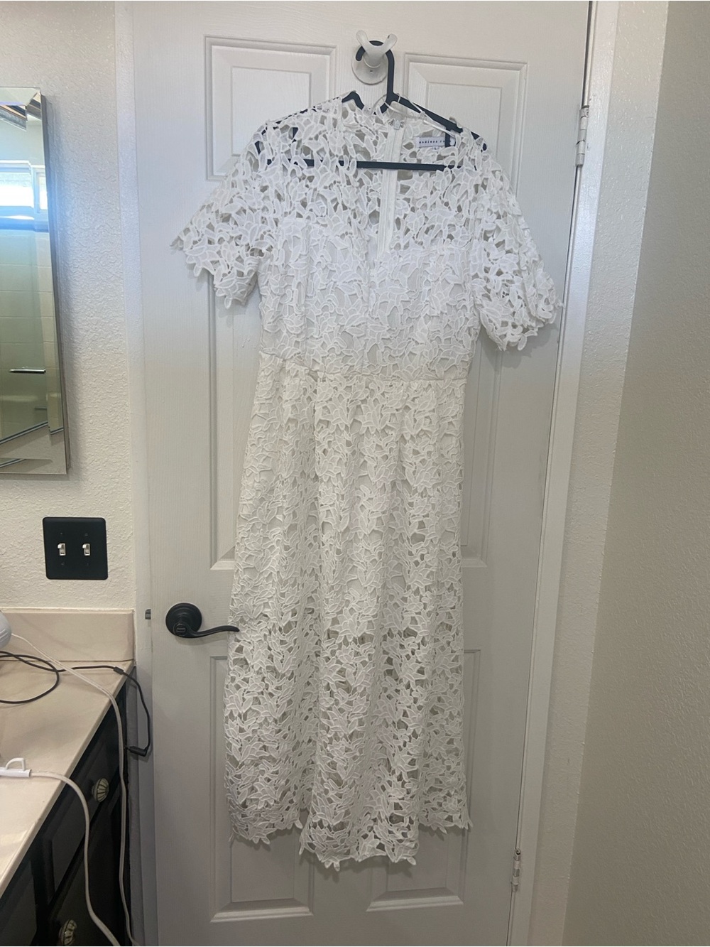 Endless Rose White Crochet Lace Midi Dress - Picture 3 of 8